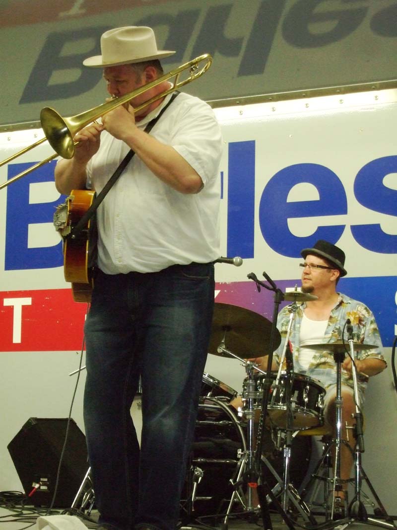 Photo of band member playing instrument